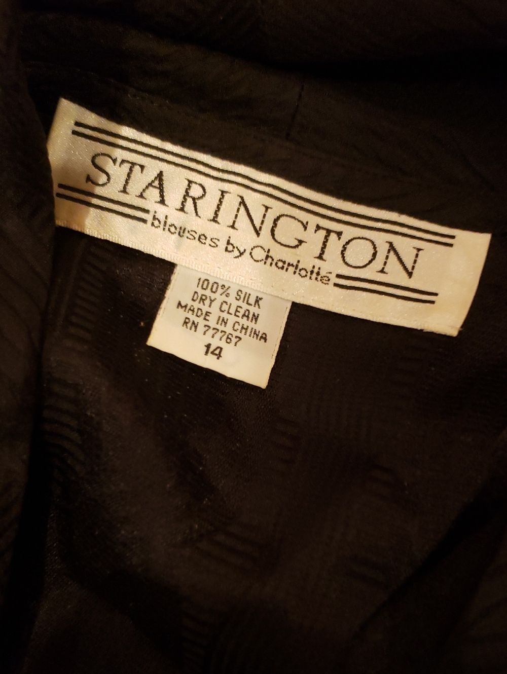 Starington Black Silk Blouse - Classic Women's Top